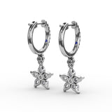 18Kt White Gold Diamond Fashion Earrings