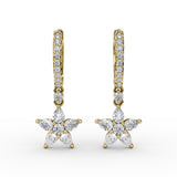 18Kt Yellow Gold Diamond Fashion Earrings