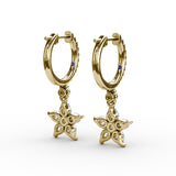 18Kt Yellow Gold Diamond Fashion Earrings