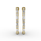 18Kt Yellow Gold Diamond Fashion Earrings