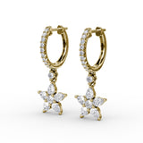 14Kt Yellow Gold Diamond Fashion Earrings