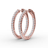 14Kt Rose Gold Diamond Fashion Earrings