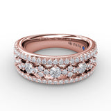 18Kt Rose Gold Diamond Fashion Bands