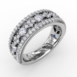 18Kt White Gold Diamond Fashion Bands