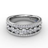 18Kt White Gold Diamond Fashion Bands