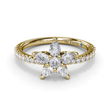 18Kt Yellow Gold Diamond Fashion Rings