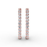 14Kt Rose Gold Diamond Fashion Earrings