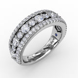 18Kt White Gold Diamond Fashion Bands