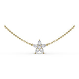 14Kt Yellow Gold Diamond Fashion Necklaces