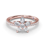 14Kt Rose Gold Diamond Fashion Rings