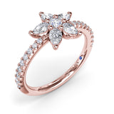 14Kt Rose Gold Diamond Fashion Rings