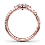 14Kt Rose Gold Diamond Fashion Rings