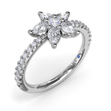 14Kt White Gold Diamond Fashion Rings