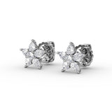 18Kt White Gold Diamond Fashion Earrings