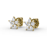 18Kt Yellow Gold Diamond Fashion Earrings