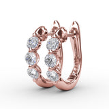 18Kt Rose Gold Diamond Fashion Earrings