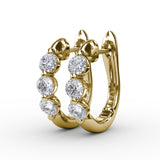 18Kt Yellow Gold Diamond Fashion Earrings