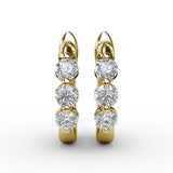 18Kt Yellow Gold Diamond Fashion Earrings