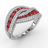 14Kt White Gold Color Fashion Fashion Rings