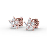 14Kt Rose Gold Diamond Fashion Earrings