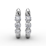 14Kt White Gold Diamond Fashion Earrings