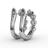 14Kt White Gold Diamond Fashion Earrings