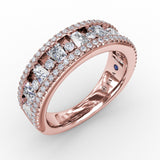 18Kt Rose Gold Diamond Fashion Bands