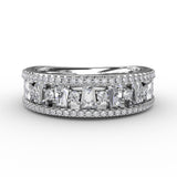 18Kt White Gold Diamond Fashion Bands