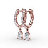 18Kt Rose Gold Diamond Fashion Earrings