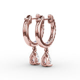 18Kt Rose Gold Diamond Fashion Earrings