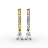 18Kt Yellow Gold Diamond Fashion Earrings