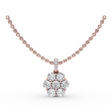 18Kt Rose Gold Diamond Fashion Pendants