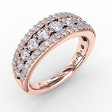 18Kt Rose Gold Diamond Fashion Bands