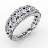 18Kt White Gold Diamond Fashion Bands