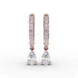 14Kt Rose Gold Diamond Fashion Earrings