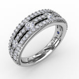 18Kt White Gold Diamond Fashion Bands