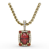 Feel The Elegance Ruby and Diamond Pendant