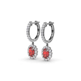 14Kt White Gold Color Fashion Earrings