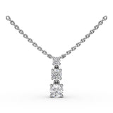 18Kt White Gold Diamond Fashion Necklaces