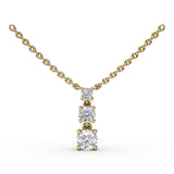 18Kt Yellow Gold Diamond Fashion Necklaces