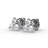 14Kt White Gold Diamond Fashion Earrings