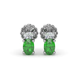 14Kt White Gold Color Fashion Earrings