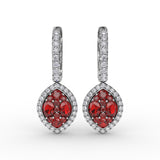 Marquise Shaped Dangle Earrings