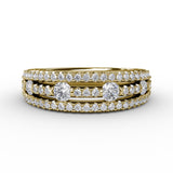 14Kt Yellow Gold Diamond Fashion Bands