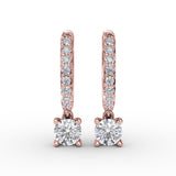 14Kt Rose Gold Diamond Fashion Earrings