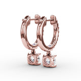 14Kt Rose Gold Diamond Fashion Earrings