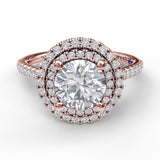 18Kt Rose Gold Bridal Engagement Rings