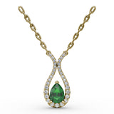 Feel The Love Emerald and Diamond Pendant