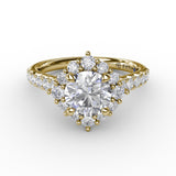 14Kt Yellow Gold Bridal Engagement Rings