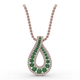 14Kt Rose Gold Diamond Fashion Pendants